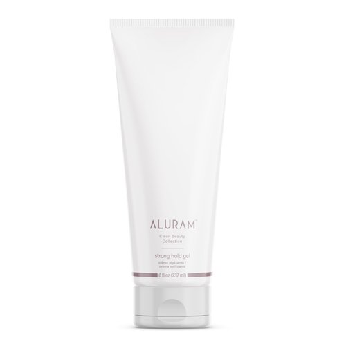 Aluram Strong Hold Gel, Silicone-Free Hair Styling Gel, Infused with Linseed Oil and Aloe Vera for Moisture and Shine, 8 Oz