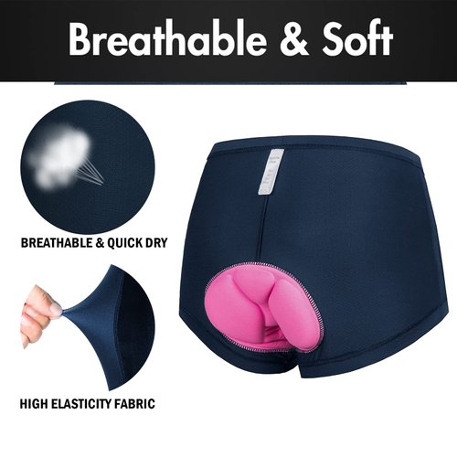 Women's Cycling Underwear 4D Padded Bike Shorts Lightweight Bicycle Biking Undershorts Breathable Ergonomic Design Blue