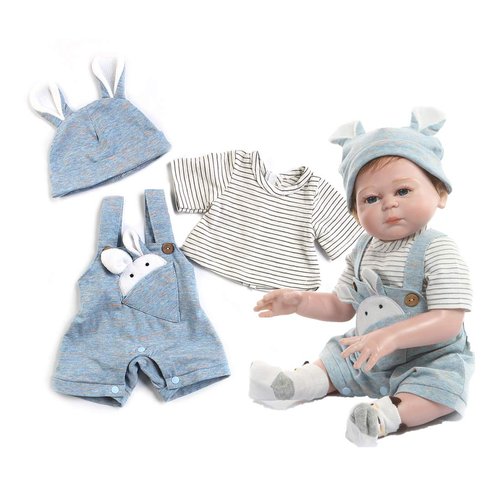 Reborn Baby Dolls Clothes Boy 20 Inch 3 Pcs Set for 10-20 inch Reborn Dolls Clothes Clothing Newborn
