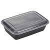 Good Cook Meal Prep, 1 Compartments BPA Free, Microwavable/Dishwasher/Freezer Safe, Black