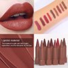 CAKAILA 3Pcs Nude Lipstick Lip Liner Matte Sets,Light to Dark High Pigmented Velvet Lipstick Lipliner for Daily Makeup,for Women Long Lasting Waterproof 24 Hours Lip Stick Lip Stain Makeup Gift Sets