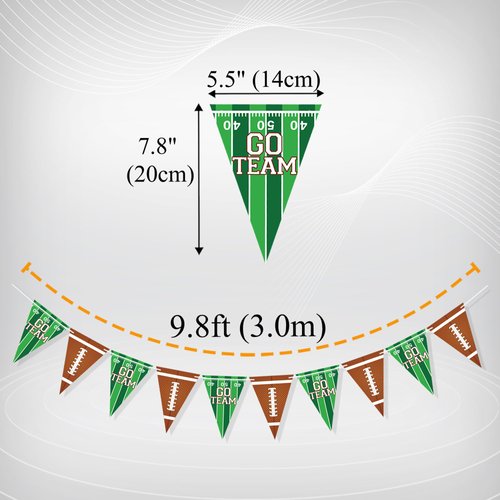 Uniwish Football Banner Garland Football Party Decorations Football Pennant Bunting Sports Football Themed Baby Shower Birthday Party Supplies Home Office School Decor