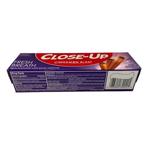 Close-Up Fluoride Toothpaste, Freshening Red Gel 4 oz (Pack of 5)