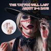 Alotpower Halloween Tattoos Stickers 3D Fake Scars 265+Pcs 40 Sheets,Horror Realistic Wound Stitch Halloween Temporary Tattoos, Halloween Face Tattoos for Halloween Party Cosplay