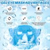 candyfouse Ice Pack Cold Face, Eye Masks Reduce Face Puff, Dark Circles, Reusable Cold Hot Gel Face Eye Mask, Suitable for Women Facial SPA, Ice Face Mask for Sleeping, Headaches (Blue Updated)