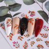 6 Sheet Fall Stickers Maple Leaves Self-Adhesive Nail Decals Flower Fallen Leaves Nail Art Stickers Butterfly Nail Supplies Nail Art Design Decoration Accessories Autumn Stickers for Women