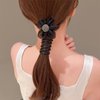 mdgfge Flower Braided Telephone Wire Hair Bands Phone Cord Straight Spiral Hair Ties Ponytail Braids Fixed Hair Rope Accessories for Women Girl Hairpin Daily Use (4Pcs)