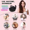 Gwabee Satin Heatless Curls Overnight Hair Curlers to Sleep In Hair Curler Rollers No Heat Hair Wrap for Curls Headband, 70" Satin Heatless Curling Rod Set for Women Long Waves Hair Volume -Black 9PCS