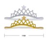 HLLMX 2 PCS Baby Girls Super Elastic Tiara Birthday Crown Headband Birthday Rhinestone Crown Headbands for Princess Girl Birthday Tiara Crown Headband Set Prom King Crown Hair Accessories
