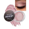 Shimmer Cream Eyeshadow, Ultra-Blendable Glitter Eye Shadow with Moisturizing Formula, Waterproof Long Lasting & Highly Pigmented, Single Creme Eyeshadow Highlighter Makeup for Women-02#Light Pink