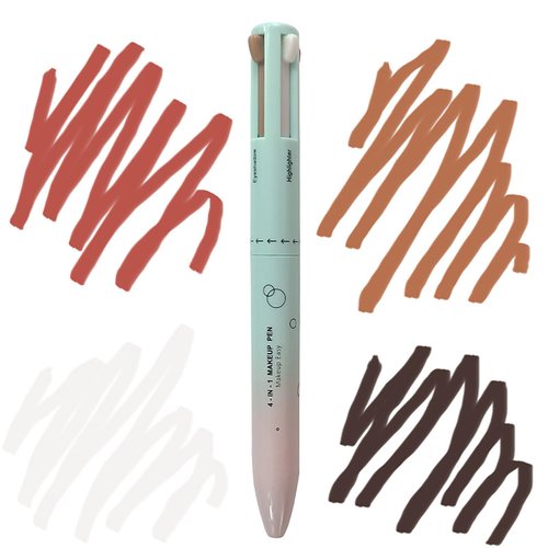 BeauFairy 4 in 1 Makeup Pen, Eye Liner, Brow Liner, Lip Liner, Highlighter Pen, All in One Waterproof Long-Lasting Multi-function Beauty Pencil, Facial Makeup Easy Carry Cosmetic for Wedding Party