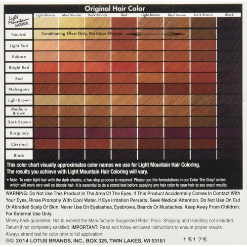 LIGHT MOUNTAIN Organic Strawberry Henna Hair Color, 4 OZ