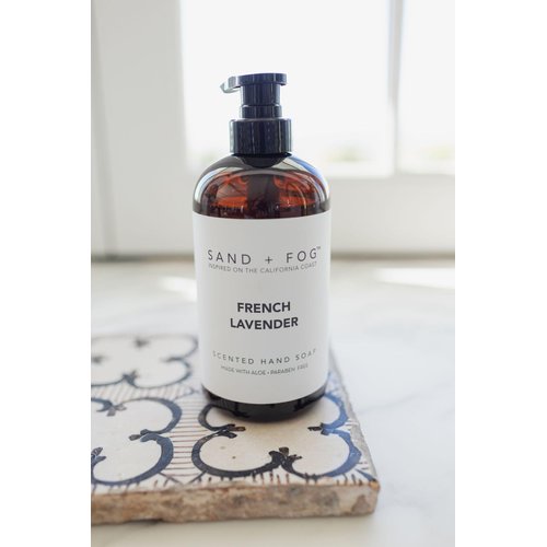 Sand + Fog French Lavender - Scented Liquid Hand Soap - Moisturizing Hand Soap - Made with Aloe - Paraben Free - 20 oz