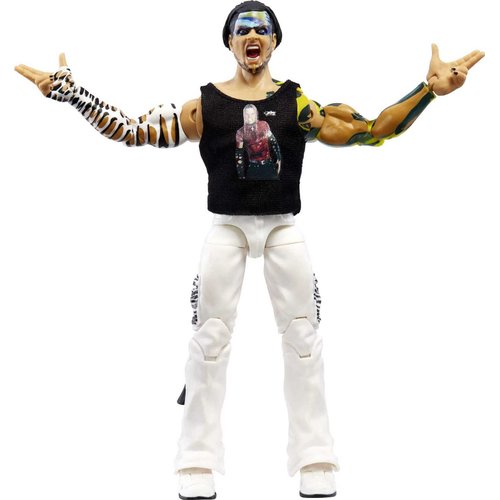 Mattel WWE Ultimate Edition Action Figure & Accessories Set, Jeff Hardy 6-inch Collectible with 30 Articulation Points, Swappable Pieces & Entrance Gear