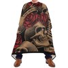 ALAZA Vintage Skulls Music Roses Barber Cape for Men Women, Waterproof Haircut Apron Beard Shaving Bib Hair Cutting Cloth 55 x 65 Inch