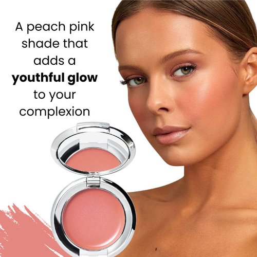 nude envie Cream Blush in a Peach shade with Hyaluronic Acid - Certified Vegan Cruelty-Free – Matches All Skin Tones (Peachy)