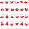 Crab Cupcake Toppers 48Pcs Crab Birthday Party Decorations Crab Theme Cake Decorations Crab Party Cupcake Picks for Ocean Sea Animals Baby Shower Supplies