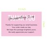 ITZAMNA Thank you for supporting my small business Cards Customer appreciation card Pink Script with Heart Pack of 100