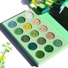 Afflano Green Eyeshadow Palette, Green Glitter Eyeshadow Highly Pigmented, Forest Emerald Green Christmas Makeup Palettes, Yellow Lime Grass Grinch Green Makeup Eye Shadow Pallet 15 Color