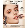 12Pcs Waterproof Eyebrow Pencil Light Brown, Brow Shape and Fill Eye Brow Pencil Kit,Eye Brow Pencils for Women Makeup, Long Lasting Smudge-Proof Easy to Color, Retractable Brow Pen with Brow Razor-02
