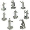 Monster Townsfolk Mini Fantasy Figures - 8pc Paintable Nobility Class Non Player Character NPC Miniatures - 1" Hex-Sized Compatible w DND Dungeons Dragons, Pathfinder, Tabletop Games