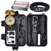 XUANLAN Emergency Survival Kit 13 in 1, Outdoor Survival Gear Tool with Survival Bracelet, Fire Starter, Whistle, Wood Cutter, Water Bottle Clip, Pen (Survival Kit 2)