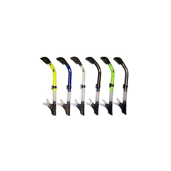 Unrealfind Cobra Dry Snorkel w/Flex and Purge DrySnorkel Snorkeling Scuba Dive Diving Diver Gear, Neon Green