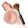 FOUNDATION with FLAWLESS FACE BRUSH Mineral Makeup (LIGHT TAN) Matte Natural Loose Powder Bare Skin Cosmetics Full Coverage Long Lasting All Skin Types SPF 18