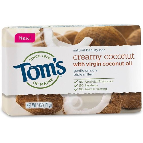 Tom's Natural Beauty Bar Soap, Creamy Coconut, 5 Oz (Pack of 2)