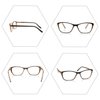 TISHUI Reading Glasses for Women +1.50 Modern Cat Eye Ladies Readers 2 Tone Stylish Fashionable Cheaters Glasses W/Comfortable Spring Hinges 4 Pack