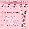 Microblading Eyebrow Pencil, 2-in-1 Dual-Ended Eyebrow Pen and Eyeliner with 4 Forks, Precise and Slim eye brow pencils for women brown, Natural,Long-lasting, Waterproof Eyebrow Pencil (Light Brown)