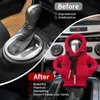 Mystique Maison 2023 New Car Shift Knob Hoodie，Universal Shift Knob Cover,Gear Shift Cover,Cute Gear Shift Knob Hoodie，Car Shifter Stick Protector Decoration (2 pcs.Black+Red)