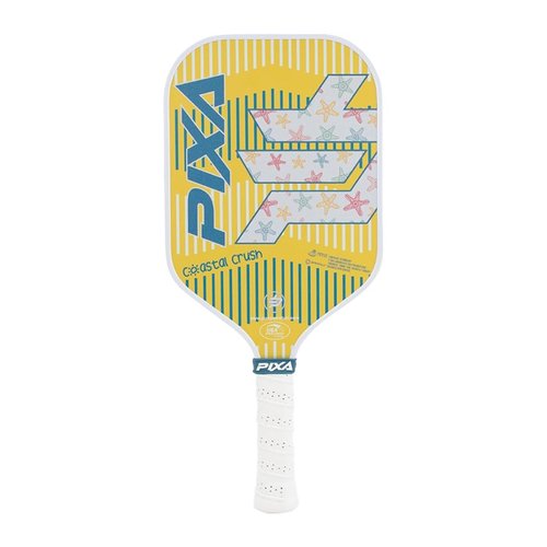 PIXA Coastal Crush Pickleball Paddle, T-300 Carbon Fiber High Grit, Friction Surface, 5.25 inch Handle, USAPA Approved, Beginner/Intermediate, Great Gift!