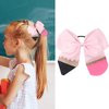Back To School Hair Ties Tender Powder Hair Bow Bands Pencil Shaped Design No Damage Hair Bows Tie Hair Band Teacher Or Students Hair Accessories for Girls 1PCS