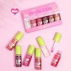Blopuivo Fat Lip Oil Lip Stain,6 Colors Lip Oil Plumping Lip Glaze, Hydrating Lip Glow Oil,Shiny Transparent Lipstick,Long Lasting Nourishing Fresh Clear Lip Care (6pcs)