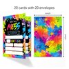 ANYEMW 4x6 Paint Birthday Invitations, Art Party Decorations, Glow Party Supplies, Art Birthday Party, Kids Birthday Invitations, 20 Cards with 20 Envelopes.(39)