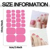 SILPECWEE 20 Sheets Light Color Nail Wraps for Toes Self Adhesive Toenail Polish Strips Gel Nail Strips Stick on Nail Polish Stickers Toenails Stickers Decals Nail Art Design with Nail File