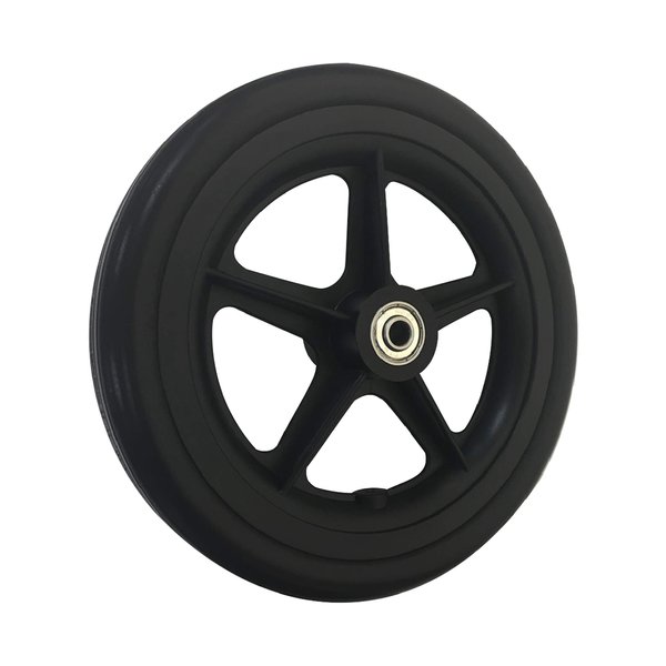 RIANT WHEEL,Wheelchair Caster Wheels, 7X 1.4 inch, Solid, with 608 Bearing, Hub Wide 1.6 inch, PU Tires, one Pair …