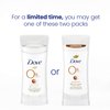 Dove Deodorant Stick Shea Butter 3 Count Non-irritating Deodorant for Underarm Care Kindest Aluminum Free Deodorant 2.6 oz