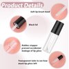Molain 10pcs Empty Lip Gloss Tubes, 1.2ml Mini Refillable Cosmetic Containers Bottles Lip Balm Bottles for Lipstick Samples, Lip Balms(Black tube cap)