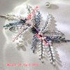 HNYYX Bridal Pearl Hair Comb Blue Beaded Hair Side Crystal Hair Clip Wedding Hair Accessories Suitable for Women Bridesmaid Hairpins A108 (white)