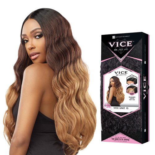 Sensationnel Vice Lace Front Wigs - 5 inch Deep part synthetic wig preplucked hairline – VICE Unit 15 (TD/PURPLE)