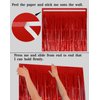 Red Foil Fringe Curtain Party Decorations, Melsan 3.2 x 8 ft Metallic Tinsel Curtains Streamer Backdrop for Christmas, Birthday, Anniversary, Valentine's Day Party Decorations, Pack of 2