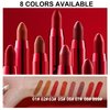 Velvet Matte Lipstick Stick with Brush-2 in 1 Dou Head Lip Crayon, Waterproof Long Lasting Lip Stain Lip liner Non-stick Lipgloss Pencil Lipstick, Lip Makeup Pen,Thanksgiving Gift for Girl Women-08#