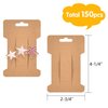 Coopay 150 Pieces Hair Clip Display Cards Hair Bow Display Holder Rectangle Hair Barrettes Jewelry Hair Accessories Display and Organizing, Kraft Paper Cards, 4-1/4 x 2-3/4 Inches
