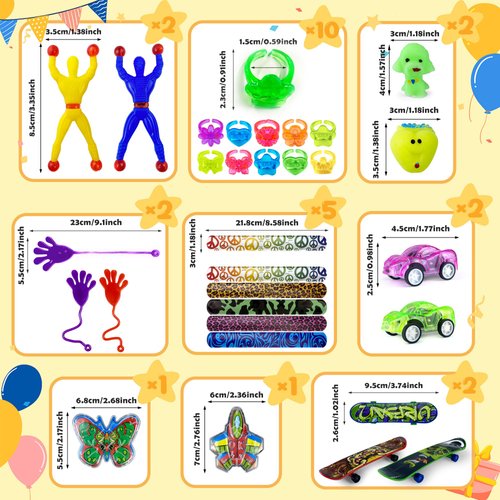 XIPEGPA 62PCS Party Favors Toy Assortment for Classroom Rewards Bulk Toys Birthday Party Toys Goodie Bag Filler Treasure Box Gifts for Boys and Girls