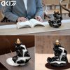 DK177 Waterfall Incense Holder Backflow Cone Ceramic Burner Handcrafted Porcelain Censer Incense Stick Stand with 20 Free Cones
