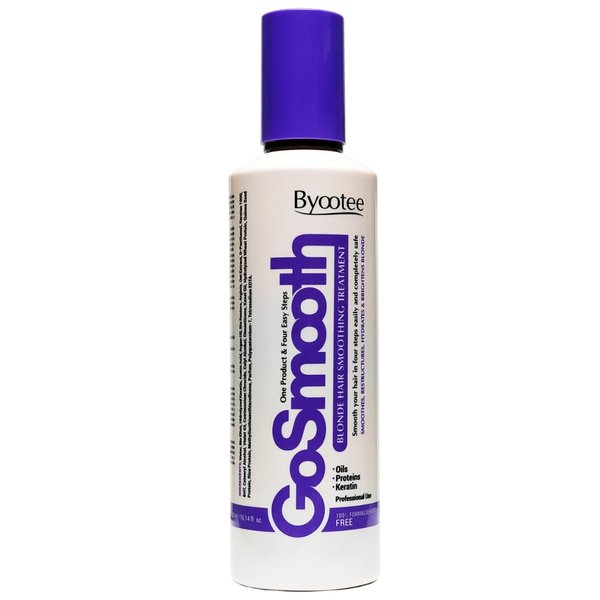 Byootee GoSmooth Blonde Hair Professional Smoothing Treatment, Enriched With a Blend of Amino Acids, Natural Oils, Keratin and Hyaluronic Acid. 100% Formaldehyde Free.