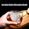 Ice Mold Skull 3D Flexible Silicone Ice Cube Molds Maker Tray, 4 Giant Skulls, Round Ice Cube Maker