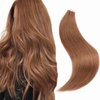 Sixstarhair Tape In Hair Extensions 18 Inch Thick Full Red Brown Hair Tape In Extensions Silky Straight Remy Human Hair Extensions [Color 30#-18 inch]